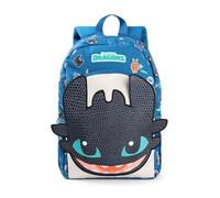 How To Train Your Dragon Zaino blu Sdentato di Dragon Trainer | Design con cerniera per bambini | Perfetto per materiale scolastico e per il ritorno a scuola | Merchandising dei personaggi