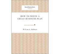 How to Write a Great Business Plan
