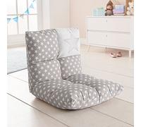 howa 2 in 1 poltrona + divano per bambini - schienale regolabile in 6 posizioni - tela - grigio 8602