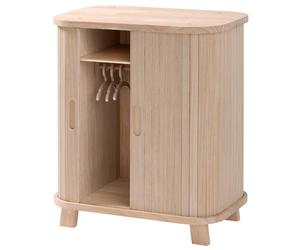 howa Armadio per bambole in legno Grace - Mobili per bambole con porta scorrevole, asta appendiabiti, mensola e 3 grucce 2670