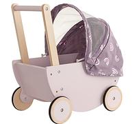 howa Passeggino per bambole Rainbow in legno con tettuccio pieghevole 25502