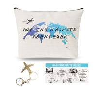 HOWAB Buon regalo da viaggio per la migliore amica, anno all'estero, regalo di addio, la mia migliore amica, regalo di addio per viaggiatori del mondo, colleghi, famiglia, amici, borsa cosmetica da