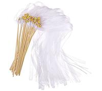 HOWAF 30 Bacchette Magiche da Matrimonio con Campane Bacchette a Nastro Bacchette di Nozze Bomboniere per Feste Stelle filanti Bastoncini di Nastro per Decorazioni di Nozze Compleanno Feste da Ballo