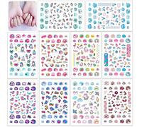 HOWAF 560+ pcs Unicorno Adesivi Unghie 3D Nail Stickers, Unicorno Arcobaleno Nail Art Autoadesivi Manicure Decalcomanie Fai Da Te per Donna Bellezza Trucco Ragazze Bomboniera Decorazione