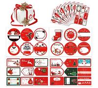 HOWAF Adesivo Regalo di Natale, 150Pcs Etichette Natalizie Decorative Adesivo Regalo di Natale Stickers Decorazione per Natale Regalo Sacchetto, Scrapbooking, Busta, Carte