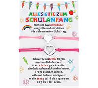 HOWAF Back to School Accessories, Schulanfang Card Back to School Card Heart Bracelets Welcome Ready to Learn Classroom Party Supplies for School Classroom Decorations