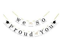 HOWAF Festa di Laurea Decorazione, Festoni Laurea We're So Proud of You Striscione per Decorazione Laurea Festa Addobbi Laurea Gadget