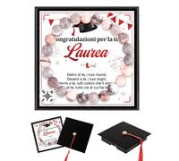 HOWAF Regalo Laurea Donna, Bracciale Laurea con Biglietto, Scatole, Gadget Laurea, Regali per la Laurea Donna Laureata Dottoressa, B