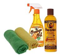 Howard Feed-N-Wax x 1 & Howard Orange Oil x 1 (473 ml) con 2 panni in microfibra