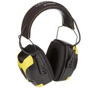 Howard Leight by Honeywell 1034491 Cuffie da testa Impact Pro Industrial con protezione attiva, microfoni stereo direzionali, connessione jack audio, nero e giallo, SNR 33 dB