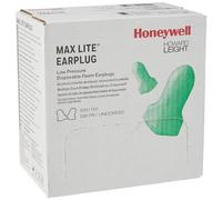 Honeywell Tappi auricolari monouso senza filo Howard Leight by MAXIMUM LITE, colore verde, forma a T sagomata, ideali per lavoratori con canali uditivi più piccoli, SNR 34 dB (CONFEZIONE DA 200 paia)