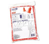 HOWARD LEIGHT Honeywell Ricarica per dispenser di auricolari Max LS400 usa e getta, adatti a tutte le misure, arancione, a forma di campana, senza cordoncino, SNR 37, 1013046 (confezione da 200 paia)
