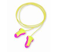 Howard Leight Laser Lite Inserti Auricolari Monouso con Cordoncino di Collegamento, Colore Giallo e Magenta, Taglia Unica, Forma di T, SNR 35 dB, 3301106 (Confezione da 100 Paia)