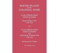 Howard M. Chapi Rhode Island in the Colonial Wars. A Lst of RHode Is (Tascabile)