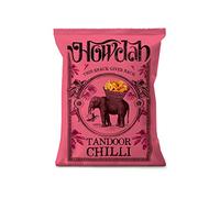 Howdah Tandoor - Sacchetti per snack con peperoncino antico, 130 g, croccanti con nastro increspato con spezie esotiche secche, snack indiano piccante da condividere