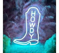 Howdy Boots Insegna Al Neon,Personalizzato Cowgirl Occidentale LED Illumina I Segni Della Decorazione D