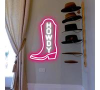 Howdy Boots Insegna Al Neon,Personalizzato Cowgirl Occidentale LED Illumina I Segni Della Decorazione D