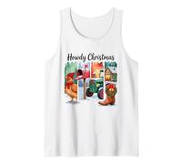 Howdy Christmas Rustic Holiday Country Scene Canotta