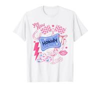 Howdy Cowgirl Western Party Retro Racing Divertimento Maglietta