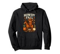 Howdy Fall Highland Cowboy Cavallo Western Autumn Felpa con Cappuccio