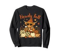 Howdy Fall Highland Mucca Zucca caffè Autunno Design Felpa