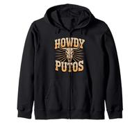 Howdy Putos - Bull Skull Country Cowboy Western Vibes Felpa con Cappuccio