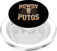 Howdy Putos - Bull Skull Country Cowboy Western Vibes PopSockets PopGrip per MagSafe