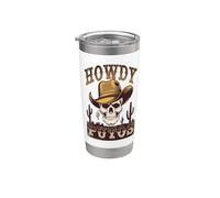 Howdy Putos, teschio western retrò da cowboy vintage Bicchiere termico in acciaio inox doppia parete