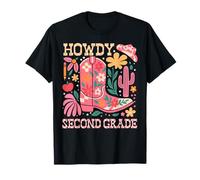 Howdy Seconda Seconda Grado Cowgirls Insegnante Ritorno A Scuola Maglietta