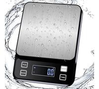 Howeifull Bilancia da cucina impermeabile IPX67, 10kg Bilancia da cucina digitale ad alta precisione 0.1g accurata, con 10 unità, USB C ricaricabile digitale bilancia alimentare