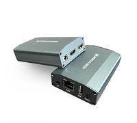 HOWENS Extender KVM HDMI, HDMI 1080P a 60Hz su cavo Ethernet singolo Cat5e/6, estensione del segnale fino a 150 m, IR Pass Through (trasmettitore e ricevitore)