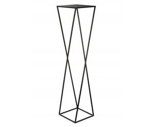 HowHomely 100 cm, supporto per fiori in metallo nero, moderno a forma di X