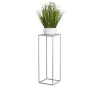HowHomely Aiuola in metallo grigio 76 cm di altezza - Sgabello per fiori in metallo robusto e resistente - Supporto per piante per decorare soggiorno, camera da letto o ufficio