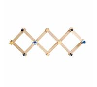 HowHomely Appendiabiti da parete, 10 ganci, appendiabiti da parete per bambini, in legno, allungabile, regolabile, per cameretta dei bambini, semplice