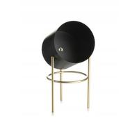 HowHomely Loft - Portavaso decorativo in metallo, colore: Nero/Oro 20 cm