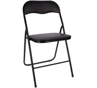 Sedia pieghevole FLEXI in metallo nero per casa e giardino
