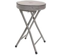 HowHomely Sgabello pieghevole in metallo, 30 x 49 cm, colore: beige