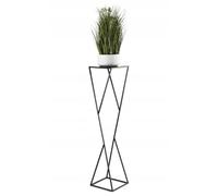 HowHomely Supporto per fiori in metallo, 100 x 24 cm, solido e minimalista, supporto per piante nero per la decorazione della casa come soggiorno o camera da letto