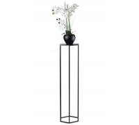 HowHomely Supporto per fiori in metallo, altezza 100 cm, solido sgabello per fiori a forma esagonale, colore: nero