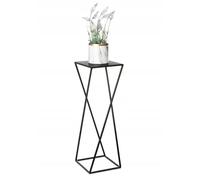 HowHomely - Supporto per fiori in metallo nero, 70 cm di altezza - Stuccatore per piante solido e robusto in metallo - Supporto per piante in stile loft per la decorazione del soggiorno