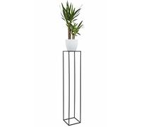 HowHomely Supporto per fiori in metallo nero da 130 cm - Supporto fiori alto - Supporto per vasi nero