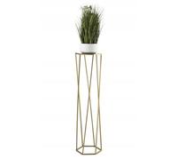 HowHomely Supporto per piante in metallo dorato, esagonale, 100 cm, forma moderna