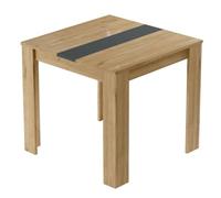 HowHomely | Tavolo da pranzo Future 80 x 80 x 73,8 cm, tavolo da cucina in rovere antracite, moderno tavolo da pranzo, rettangolare, stabile, effetto legno, facile da pulire, design senza tempo