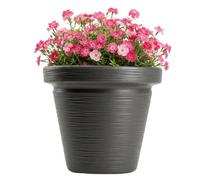 HowHomely Vaso per piante, grigio, 39 x 39 x 34 cm, con struttura resistente al gelo, classico, per giardino, terrazza, tutto l'anno