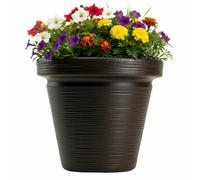 HowHomely Vaso per piante, marrone, 39 x 39 x 34 cm, con struttura resistente al gelo, classico, per giardino, terrazza tutto l'anno