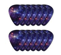 Howilath 12 plettri per chitarra, varietà, Galaxy Blue Starry Night ABS Heavy Cool Picks regalo perfetto per chitarra e amanti della chitarra pesante Premium plettri in celluloide