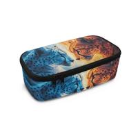 Howilath Astuccio grande per bambini per ragazzi scuola secondaria/primaria astuccio per studenti grande capacità cancelleria astuccio, Fiamma di Fuoco, 10.24"*4.49"*3.15, Zaino per la scuola