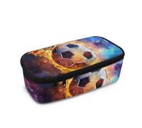 Howilath Astuccio grande per ragazzi, grande capacità, astuccio per bambini, scuola secondaria/primaria, astuccio per studenti, Calcio Calcio Fire, 10.24"*4.49"*3.15, Zaino per la scuola