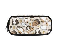 Howilath Astuccio per matite per bambini per la scuola, astuccio Kawaii per ragazzi e ragazze, organizer per cancelleria, Cartone animato porcellino d'India, 8.8"L x 1.7"W x 4.1"H, Zaino per la scuola