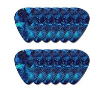 Howilath Blue Splash - Set di 12 plettri per chitarra elettrica acustica e base